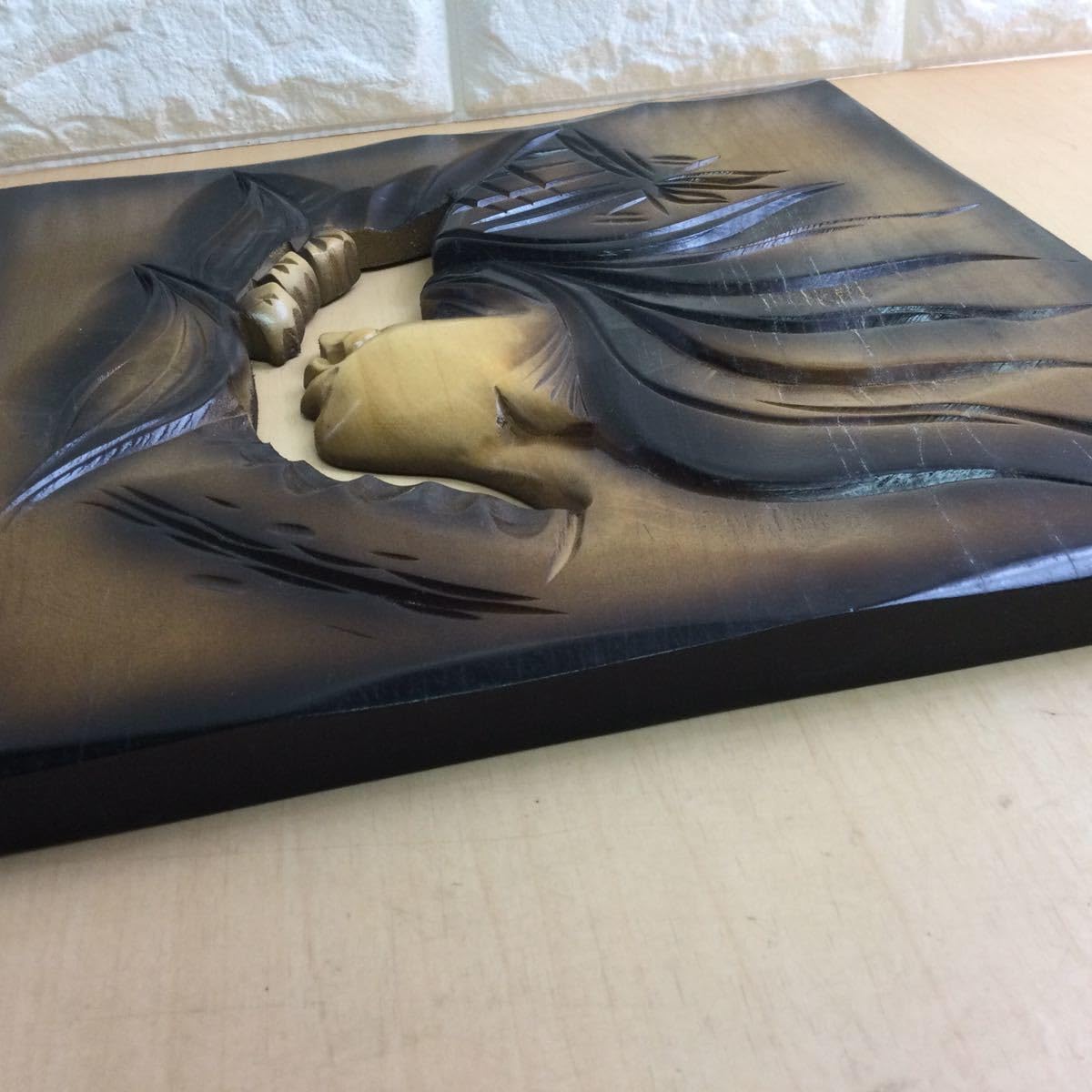 Amazon.co.jp: アイヌ木彫り絵民族調飾り彫り物【0211D-303