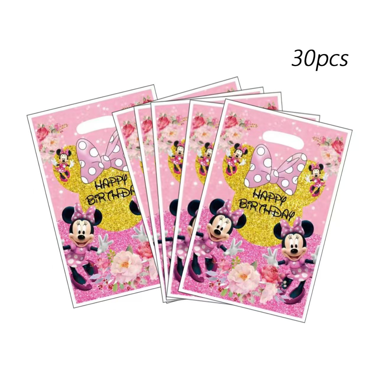 30PCS For Minnie party gift bags, supplies, and decorations. Perfect for cartoon parties, ideal for kids, and great for family events, prizes, carnivals, and Christmas