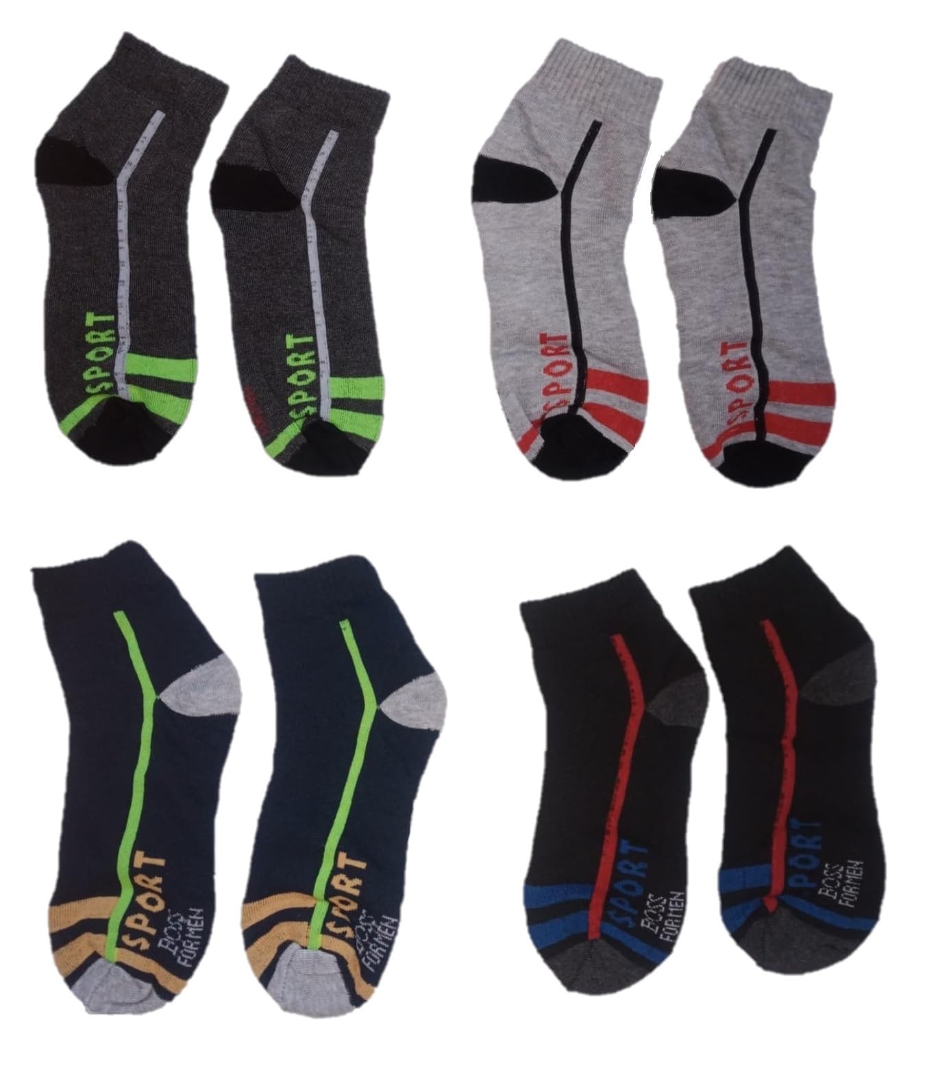 Solid Combed Full Length Cotton Formal Socks Set of 4-image-37