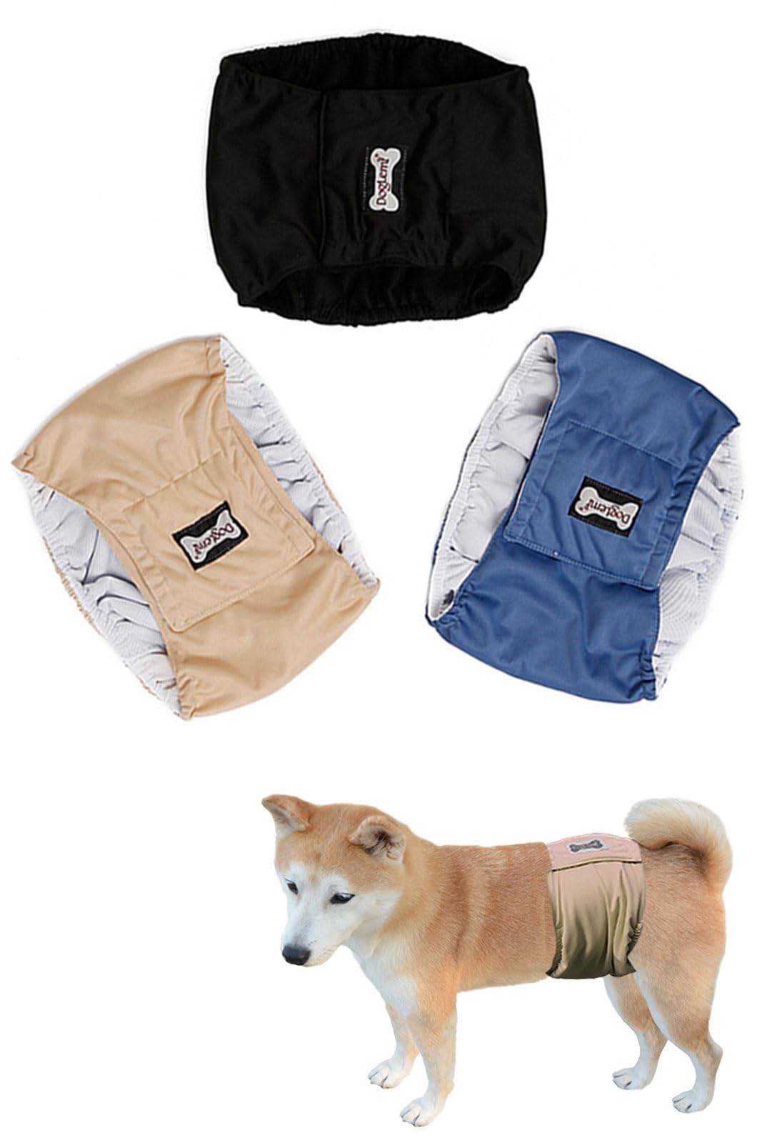 Amazon.co.jp: フェザーストア 犬 マナーベルト 3点セット シンプル