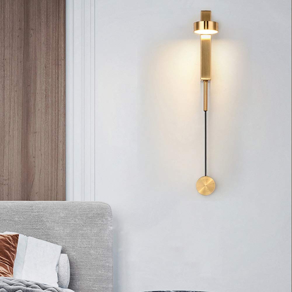 Nowoczesna lampa ścienna LED z pojedynczą głowicą z regulowanym upadkiem, przełącznikiem przyciskowym i materiałem ocynkowanym. Korpus lampy nadaje się do dekoracji sypialni, salonu
