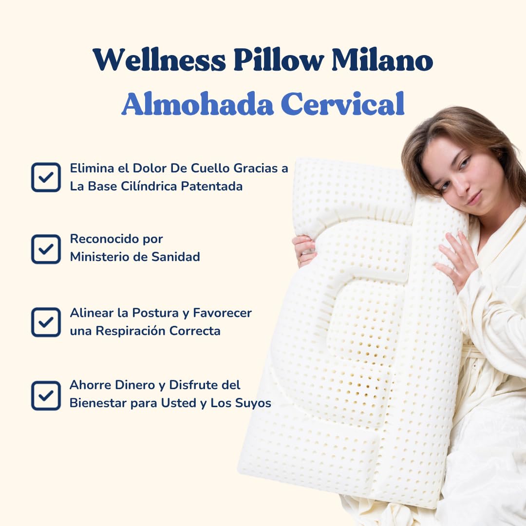 Almohada cervical de espuma viscoelástica – Almohada ortopédica patentada con dos alturas – Alivio del dolor de cuello – Transpirable, antiacaros, hipoalergénica, antirronquidos (Baja - 12 Cm) | Cojín ergonómico transpirable (70 x 40 cm) | Disponible en a