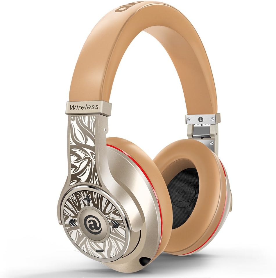 Aladdinaudio Bluetooth Headphones with Microphone Hi-Fi Wireless Headphones Over Ear, Foldable Headset with aptX HiFi Stereo Deep Bass Sound, Comfortable Protein Earpads, 30 Hours Play for Travel Work TV Computer