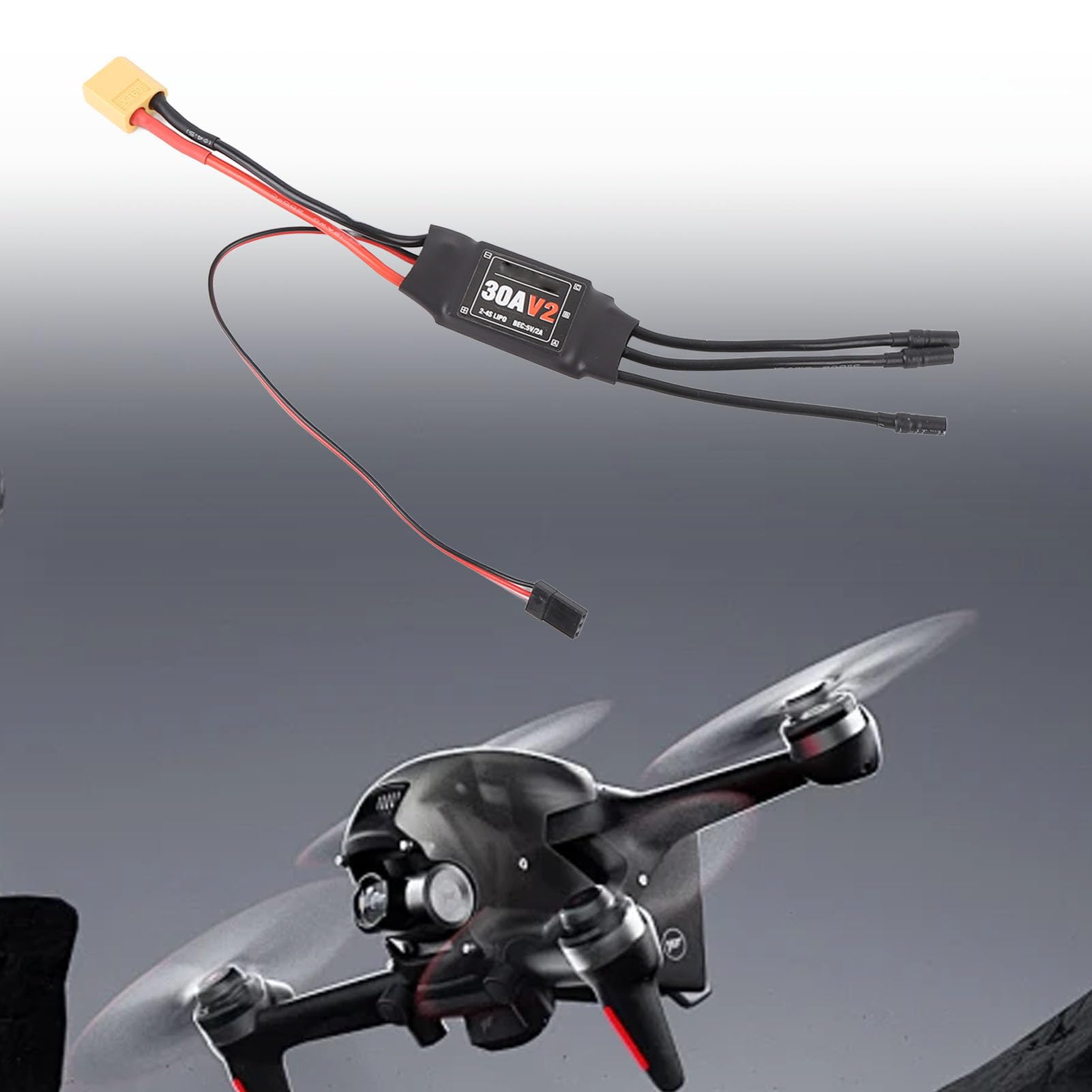 BuyWeek Brushless ESC, 30A XT60 Regolatore di Velocità in Rame 5V 2A Controller Elettronico di Velocità per Aeromobili Droni