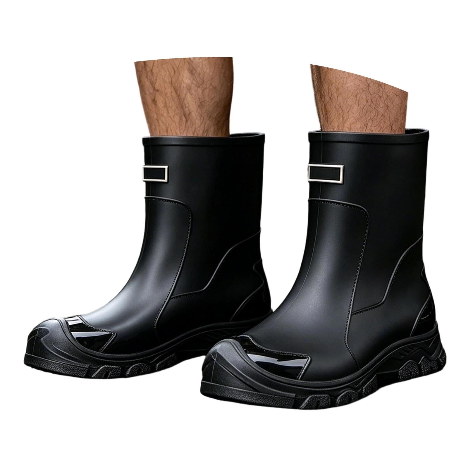 Regenstiefel Leicht Herren Gartenschuhe Arbeit Damen Freizeit Gummischuhe Erwachsene Winter Gummistiefel Garten Stiefeletten Wasserdicht