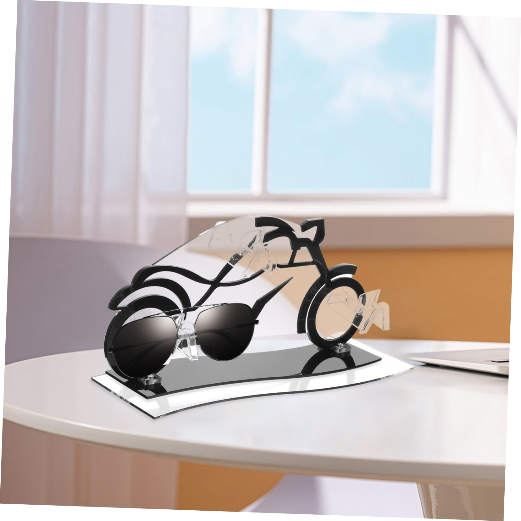 Alipis Portaocchiali Acrilico Forma Espositore per Occhiali da Sole con Base Stabile per Occhiali per Scrivania e Decorazioni Moderni Organizer per da Sole