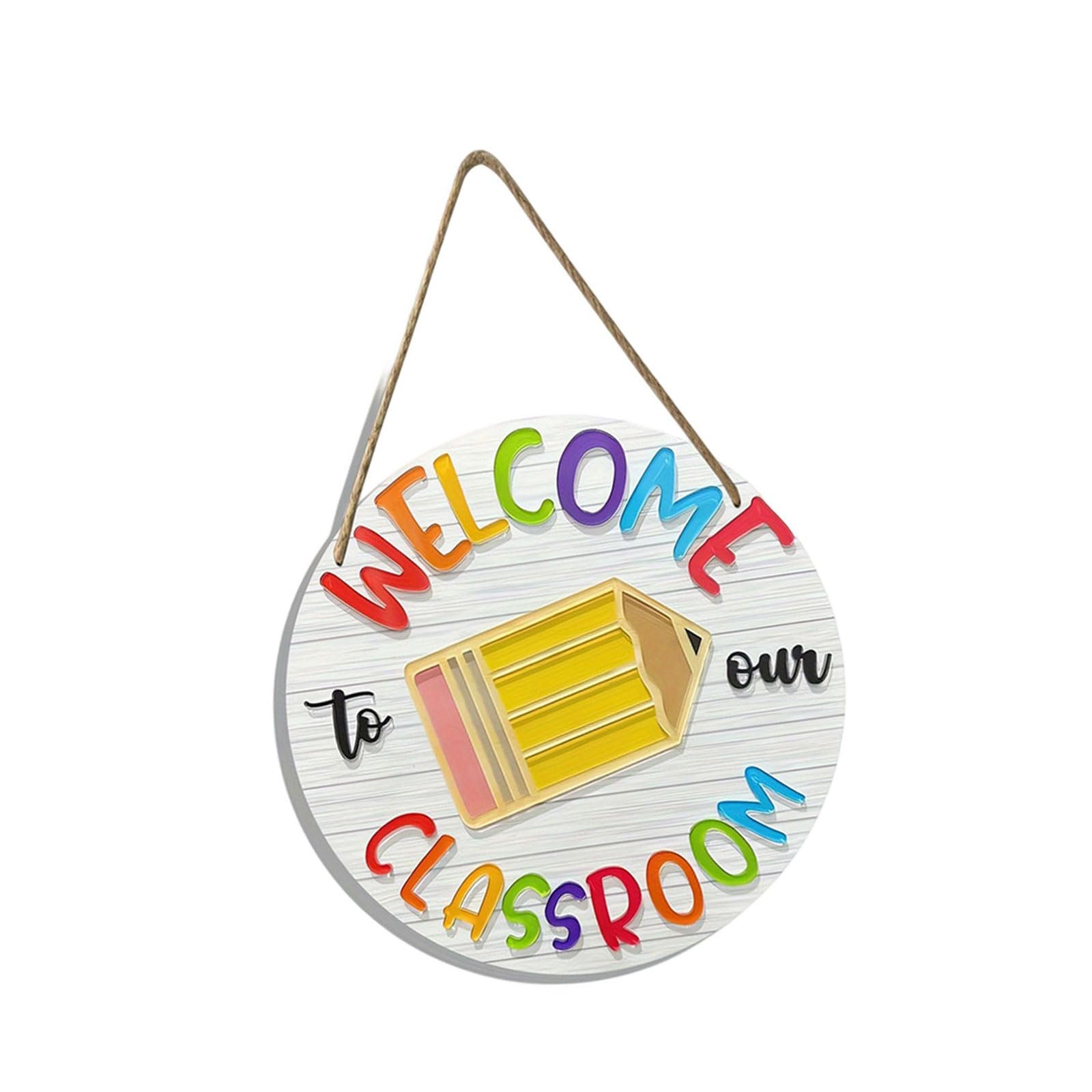 Tsophreniq C Welcome Signs For Lassroom Door Decorations Personality Teacher Name Doors Sign Lassroom Teachers Hanger Sign Gift Welcome Signs For Door Decorations