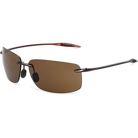 JULI Polarized Sunglasses for Men and Women Semi-Rimless Frame Driving