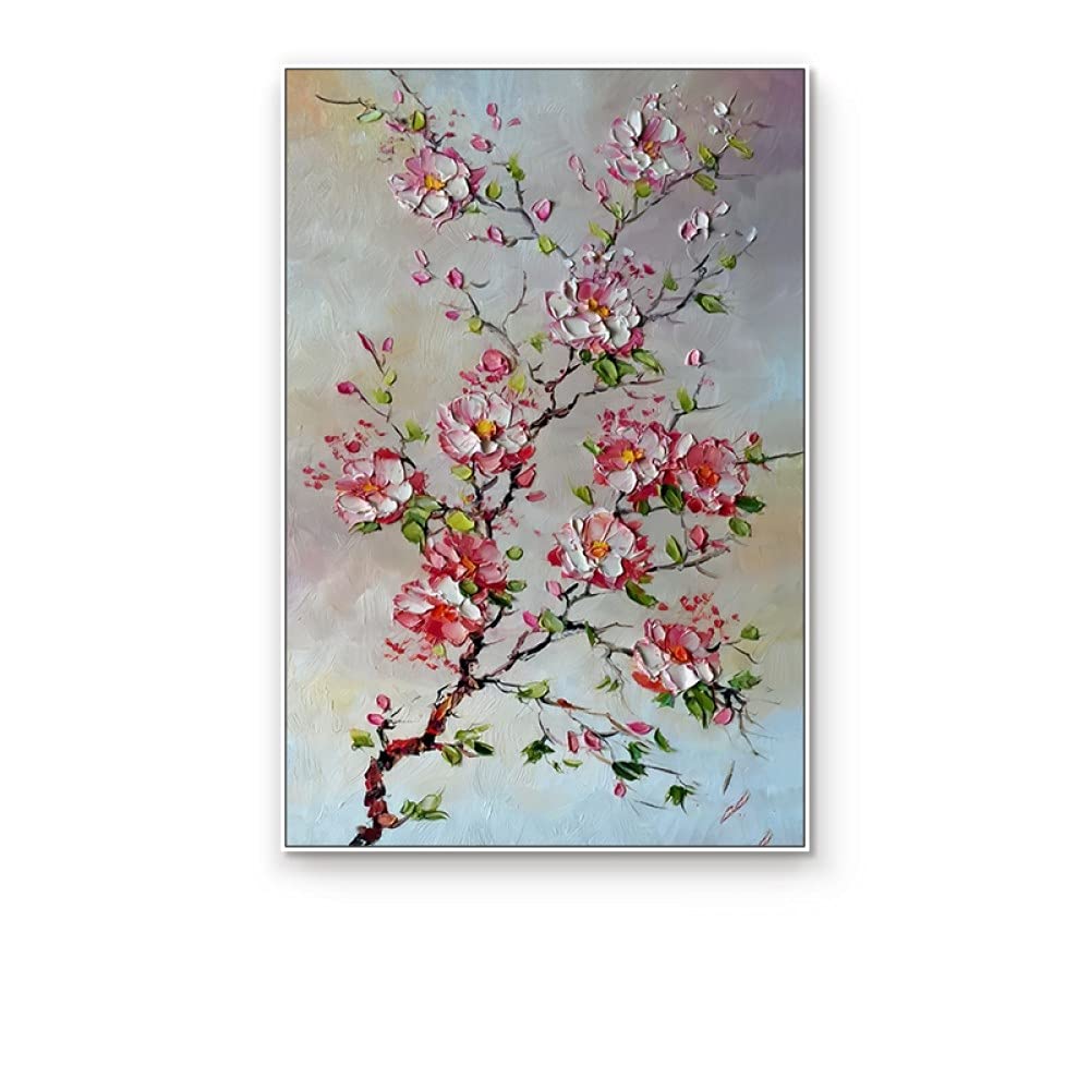 Pintura Pintada A Mano,Textura Blanca Planta De Diente De León Cielo Paisaje Realismo Pinturas De Arte Abstracto Moderno Pinturas Al Óleo Pintadas A Mano sobre Lienzo Arte De Pared para Sala