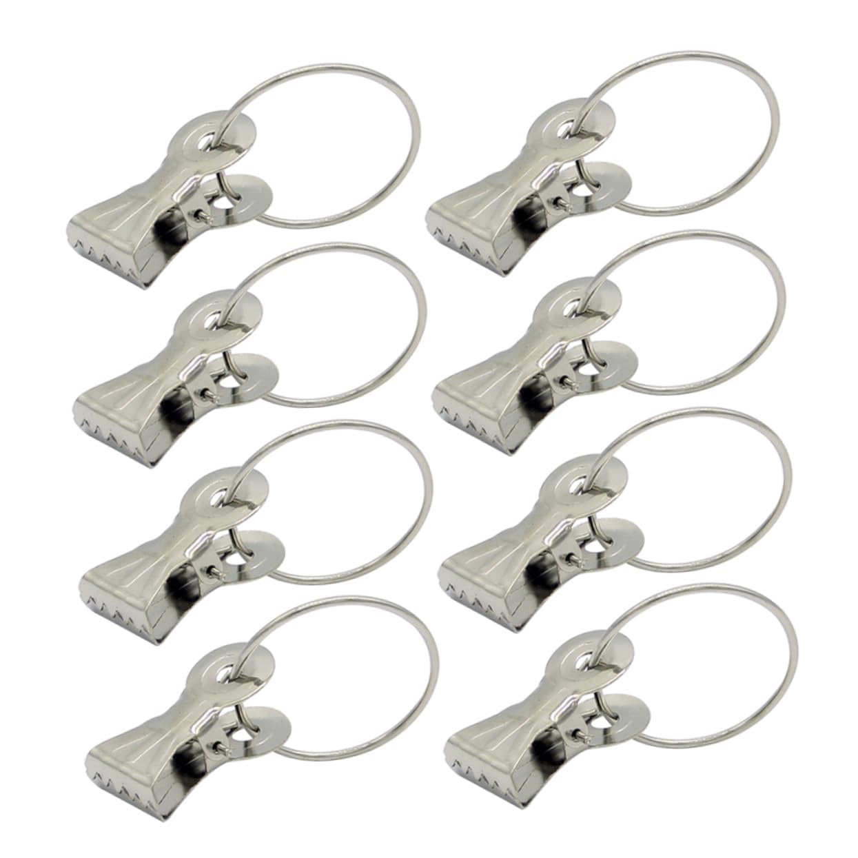 Ganchos de Ducha for Cortinas, 20 Piezas Perchas for Cortinas de Ducha, Anillos for Cortinas, Gancho for Colgar Cortinas, Clips for Cortinas, Anillo de Acero Inoxidable,Ganchos de Baño
