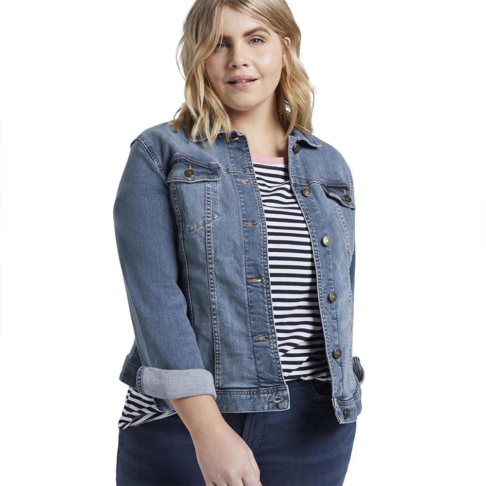 TOM TAILOR 1016629 Plussize - Chaqueta vaquera con aspecto lavado Mujer (Pack de 1)