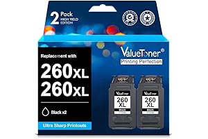 Valuetoner Compatible 260XL Black Ink Cartridge Replacement for Canon Pixma Printers