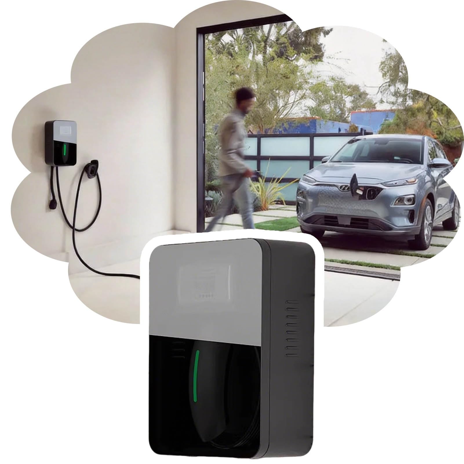 Amazon.co.jp: EV 充電器ホルダー 壁掛け式 EV充電ケーブルホルダー