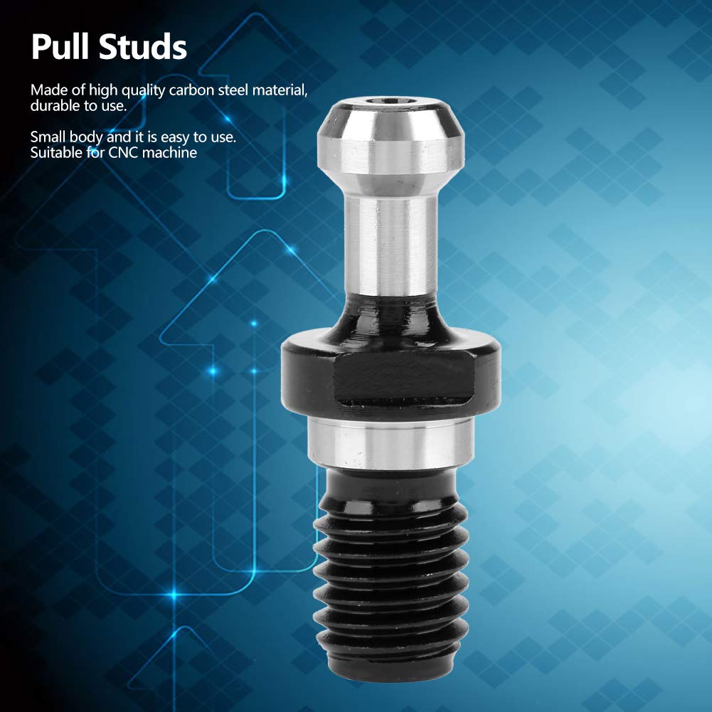 ANKROYU BT30 Pull Studs, Carbon Steel Wrench Pull Studs Tool Holder, Collet Chuck Retention Studs, Tool Holder Studs for CNC Machine Accessories