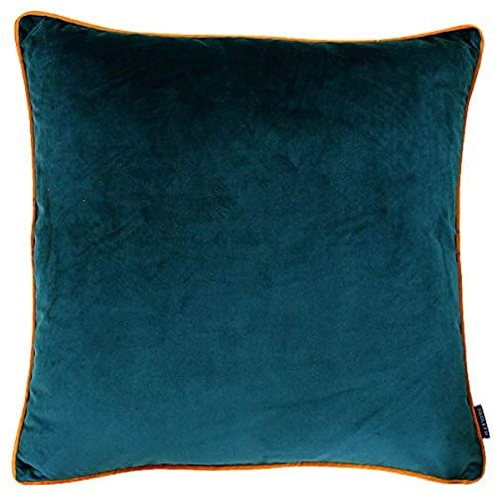 Furn Meridian Velvet Piped Cushion in Teal | Size: 55cm x 55cm