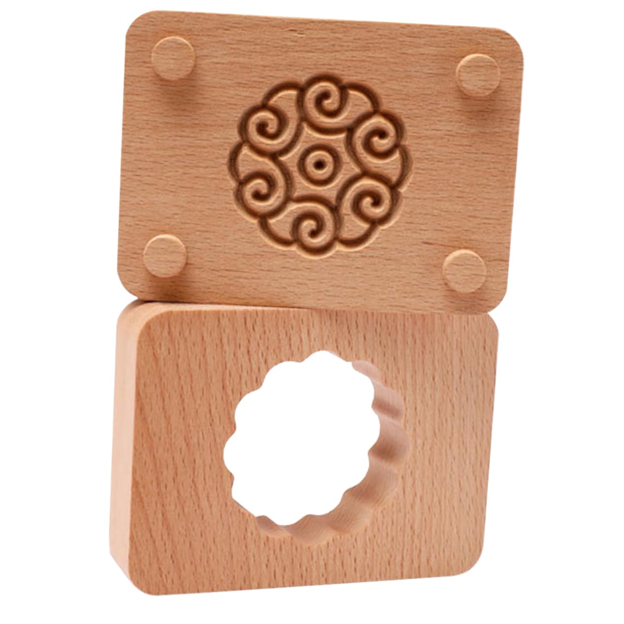 Unomor 1Set hand mold Dual Green Bean Cake Baking Molds Easy to Use Non Stick for Baking Supplies and Present for Baking Enthusiasts