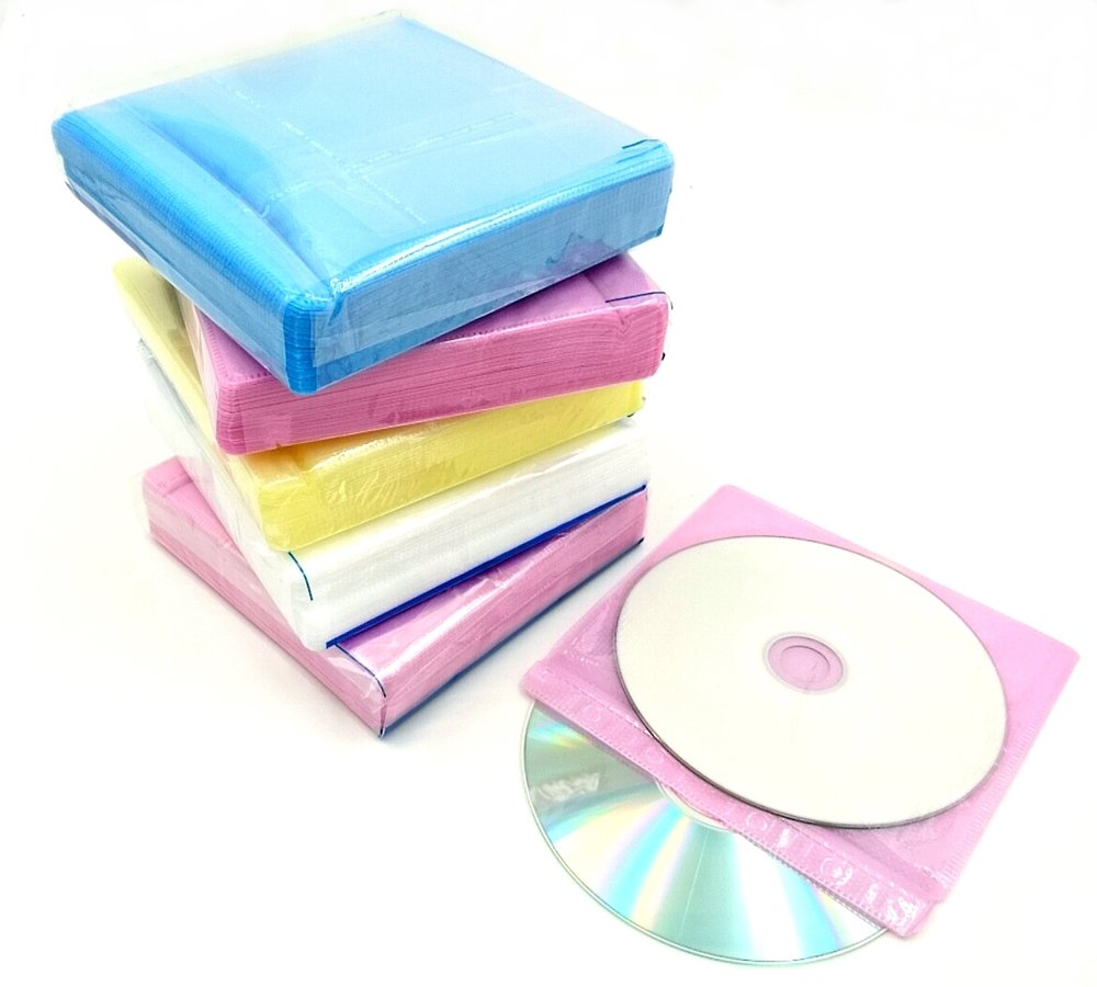 【CD・DVD】リングファイルケース 24冊(バラ売り◎) 訳あり 新品】DVD・CDケース（36枚まで収納・2穴・リング式