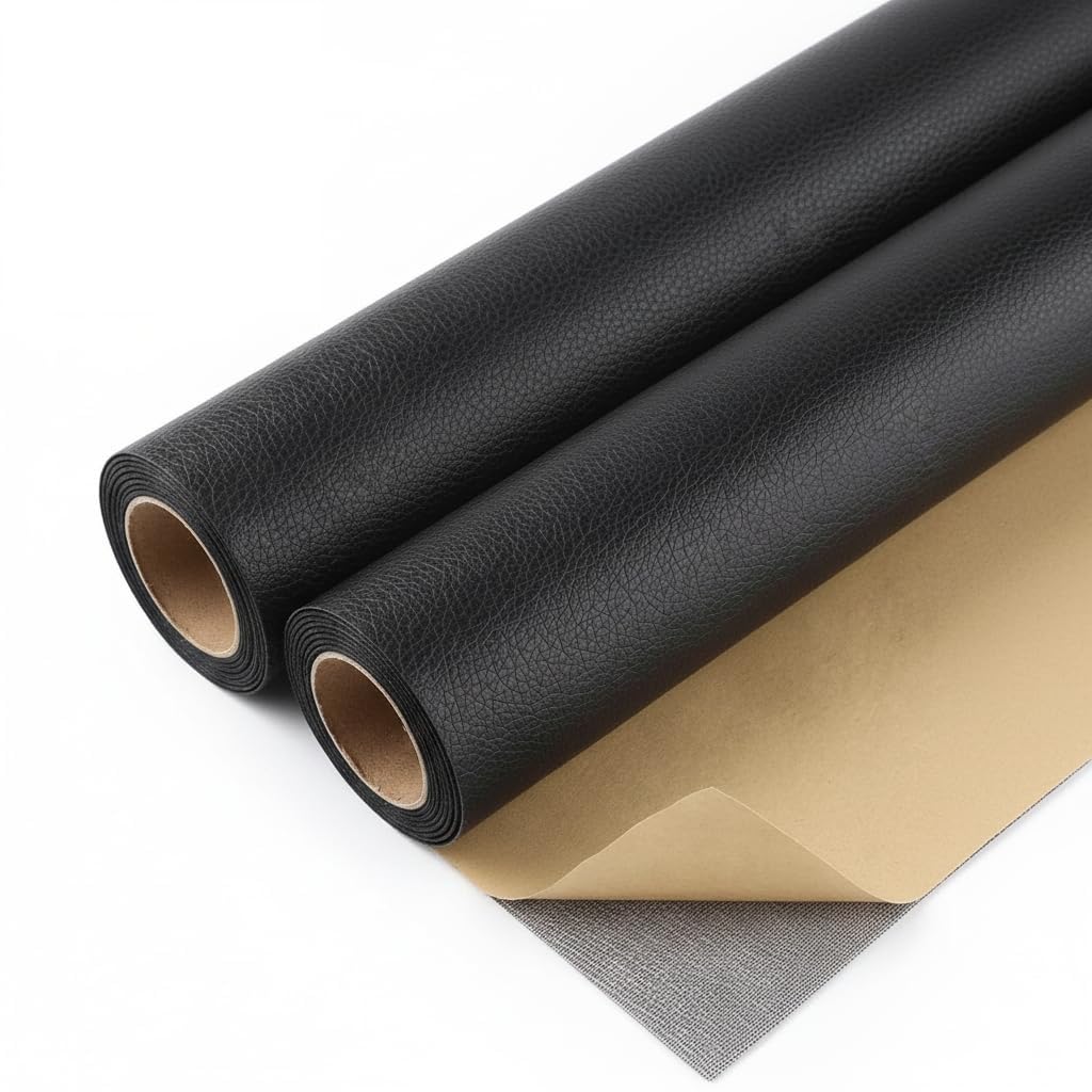 BETSU [Pack of 2] Black Self-Adhesive Leather Repair Patch (30x60cm) – Waterproof & Anti-Scratch Rexine Sheet for Sofas, Couches, Car Seats & DIY Upholstery-picture-10