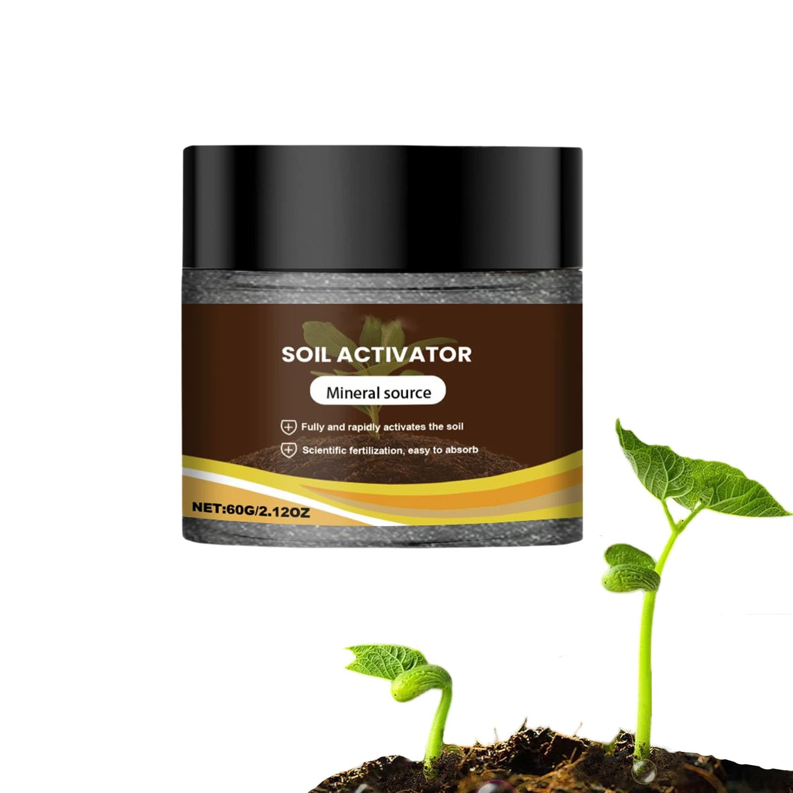 Soil Activator for Plants, Soil Pro Activator Organic Water - Soluble Soil Improvement Loosening Agent - Boost Root Development & Plant Growth for Vegetables, Flowers, Lawns, Gardens (1PC,60G)
