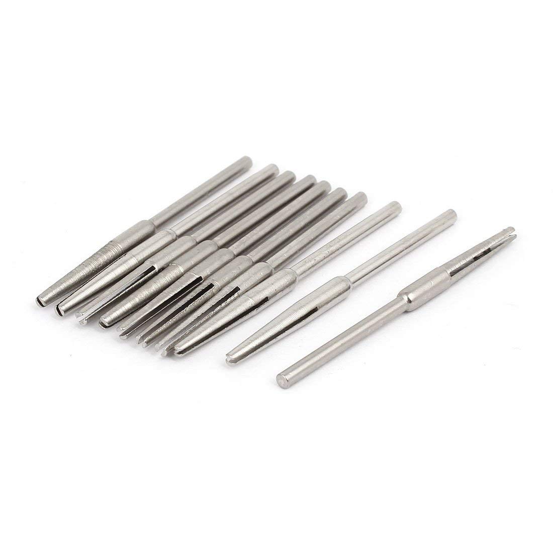 2,35 mm Shank Dia Mandrel Split Tapered Sandpaper Holder 50 mm Largo 10 piezas
