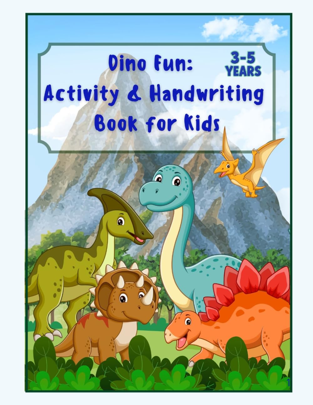 Dino Fun: Activity & Handwriting Book for Kids, 3-5 Years: Dinosaur Coloring and Tracing Book for Toddlers