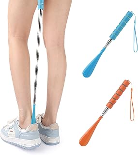 2 Stück Schuhlöffel Teleskopisch Ausziehbar 30–71cm, Schuhanzieher Edelstahl Verstellbar Klein Und Lang, Für Herren Damen Senioren Reisen Geeignet