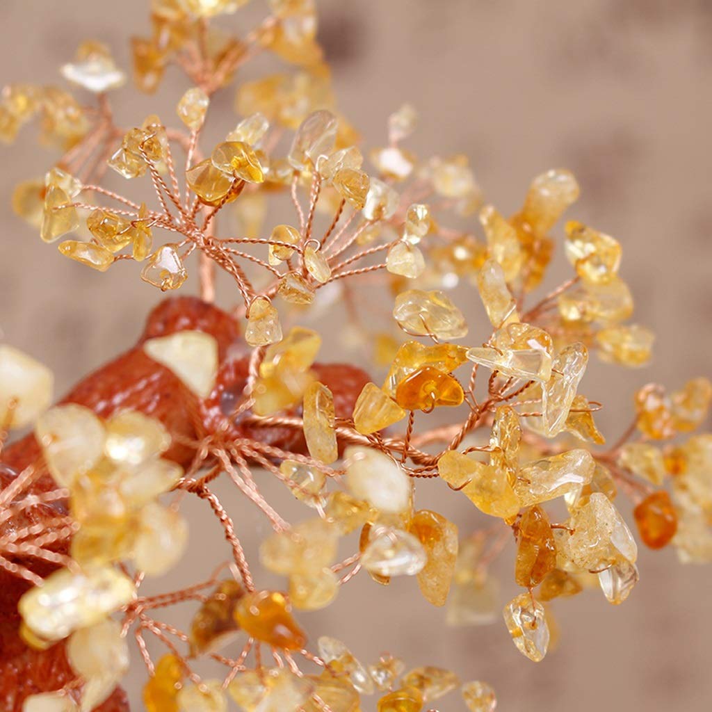 Albero di cristallo di citrino, albero dei soldi per ricchezza e