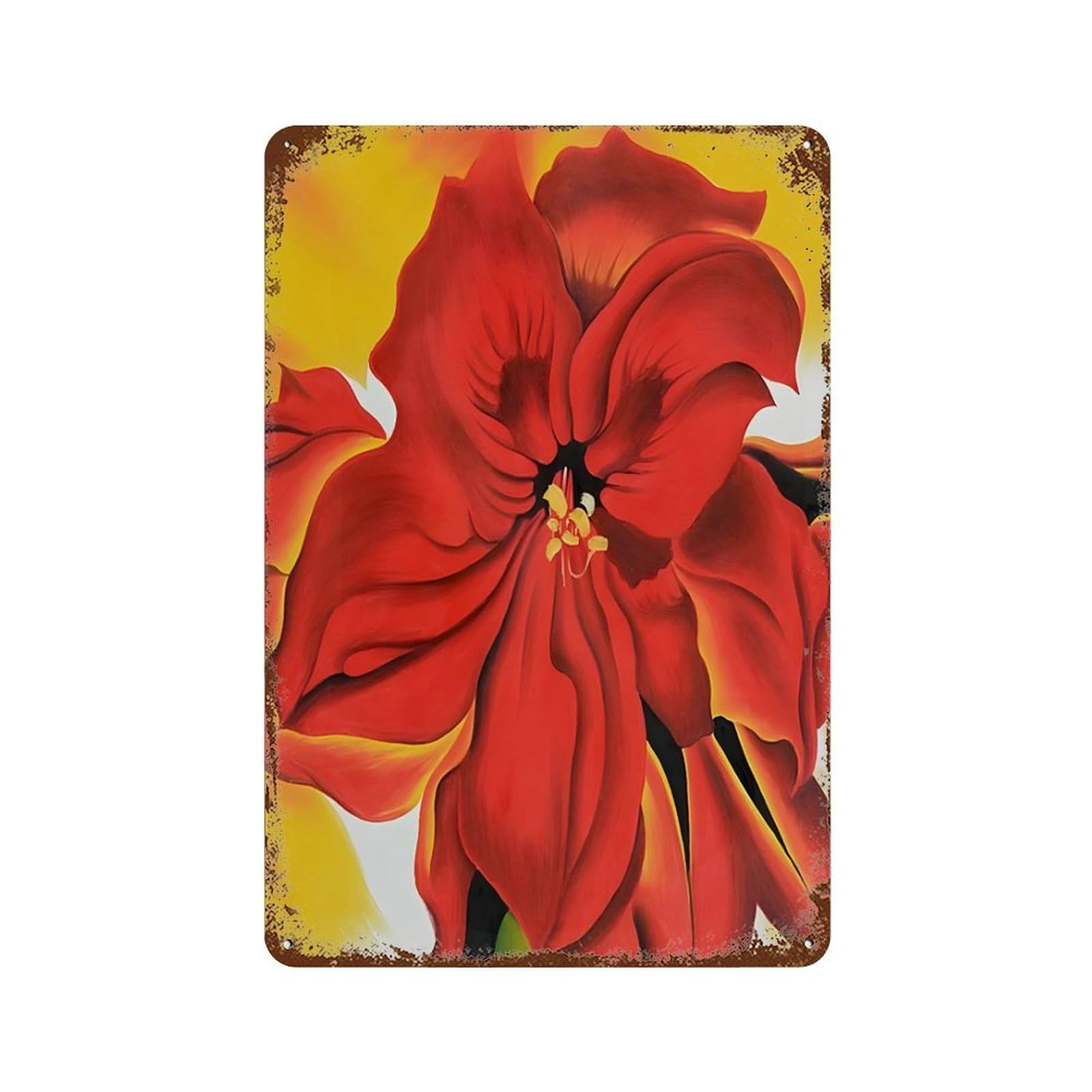 xiaoxiaoshen American Artist Georgia O'Keeffe (24) Wall Decor Art Metal Tin Poster Modern Home Decor Art Home Bar Shop Decorations Vintage Sign 30x20cm