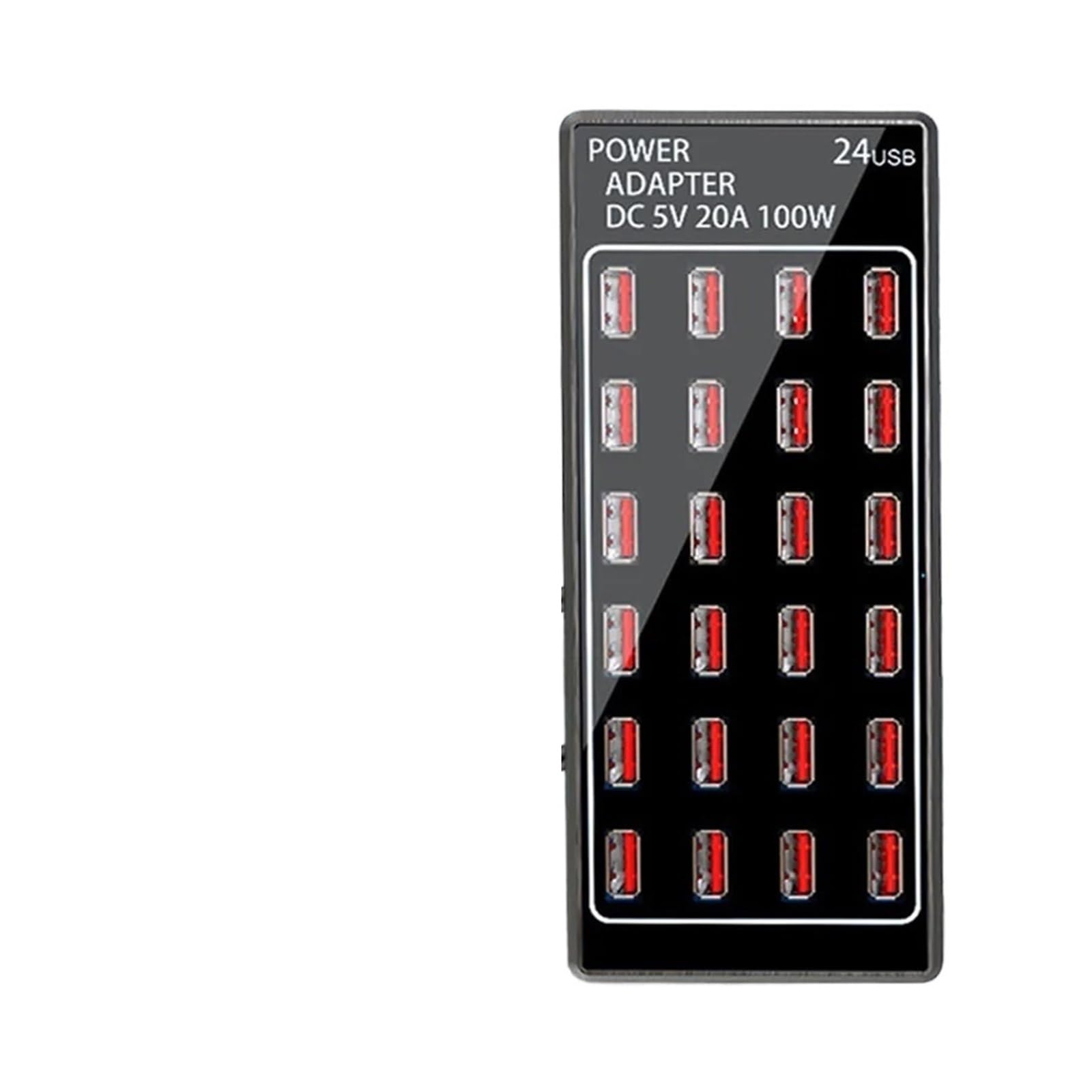 Chargeur USB 12 24 Multi Ports HUB 100W Station de Charge Dock Universel Adaptateur d'alimentation Mural de Bureau(24 Port USB)