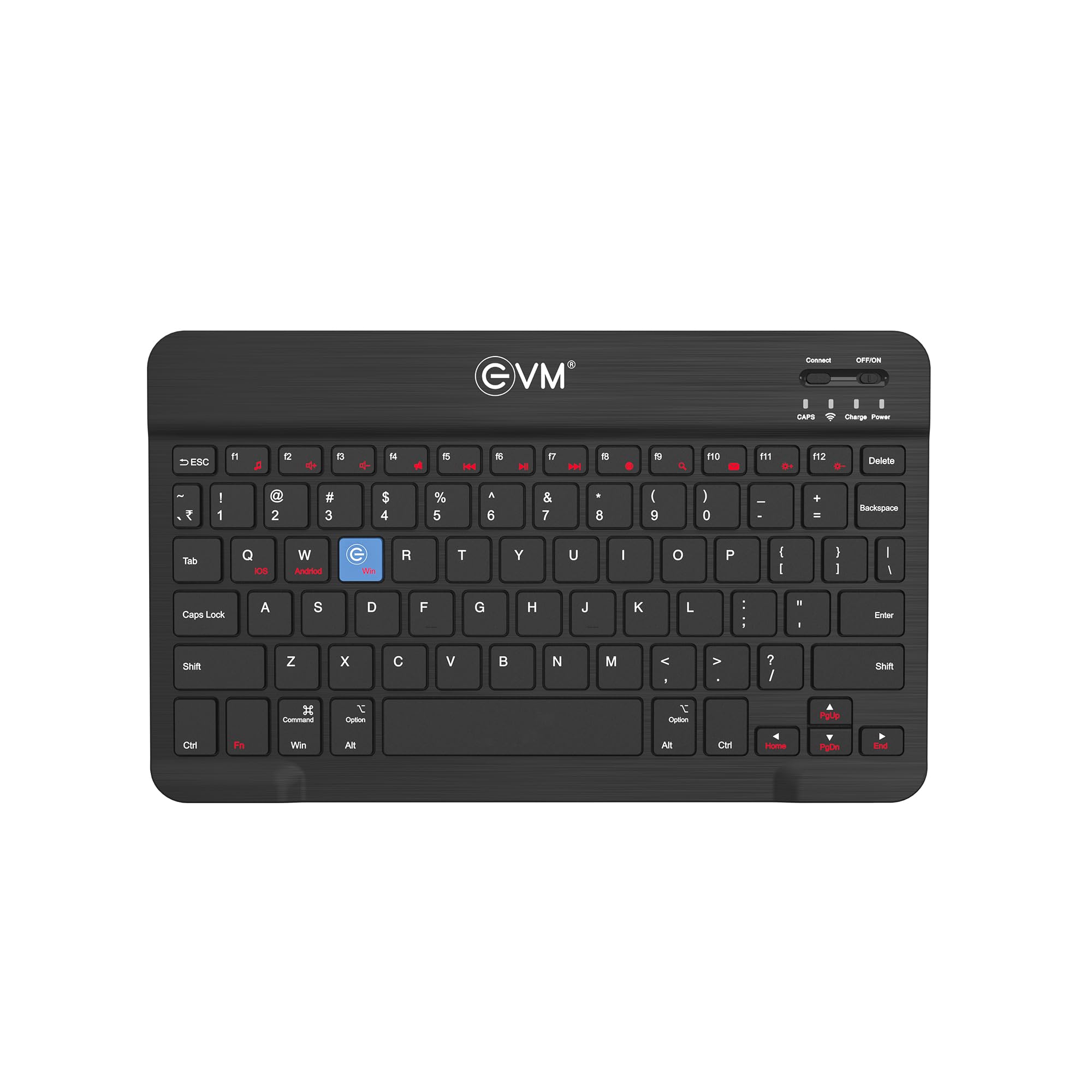 EVM EnEdge 9.7 inch Wireless Rechargeable Keyboard - Bluetooth 5.0 with Type-C Interface, Ultra-Slim & Lightweight, Compatible with Tablets, Smartphones WLKM-image-47