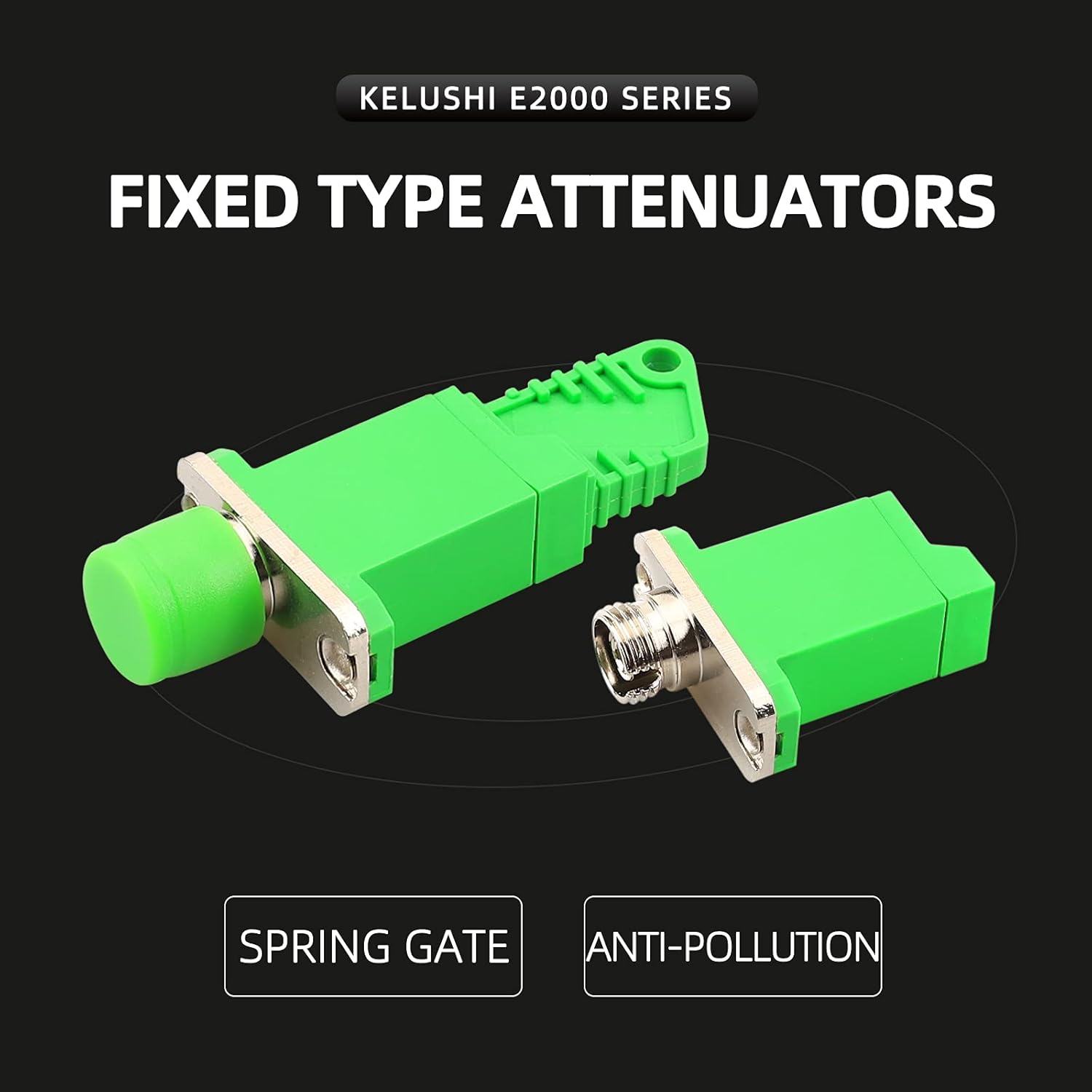 E2000-FC/LC/ST Optical Fiber Connection Adapter Coupler Flange Plate Radio and Television Network Data Test General（E2000-FC/APC 2pcs）