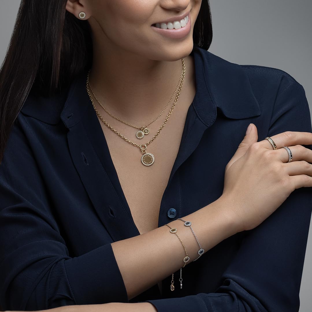 Tommy Hilfiger Jewelry Braccialetto da Donna in Acciaio Inossidabile con Charms Impreziositi da Cristalli - Disponibile in versione Oro, Oro Rosa o Argento