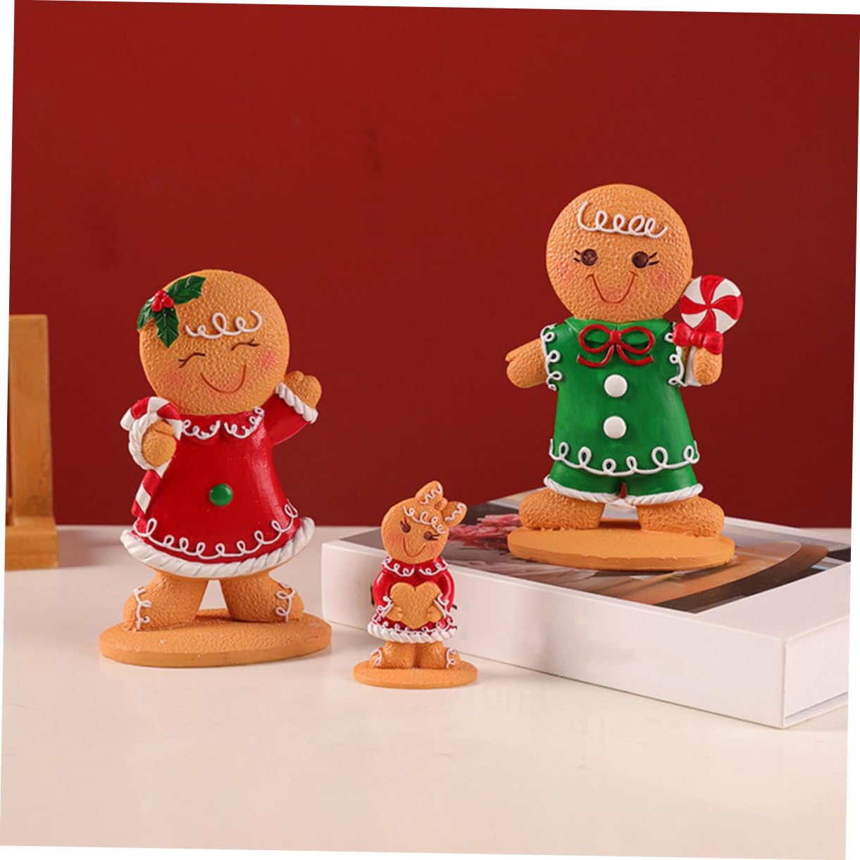 PRETYZOOM 2 Piezas Adorno De Hombre De Jengibre Navideño Adorno De Mesa para Fiesta De Navidad De Escritorio para Decoración De Ventana