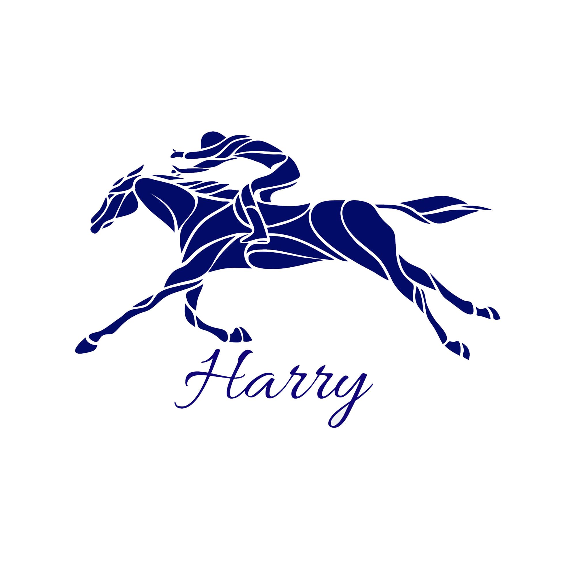 Personalised Horse Riding Wall Stickers – Custom Name Equestrian Wall Decals – Boy Horse Rider Bedroom Décor – Pony Wall Art for Kids – Removable Vinyl