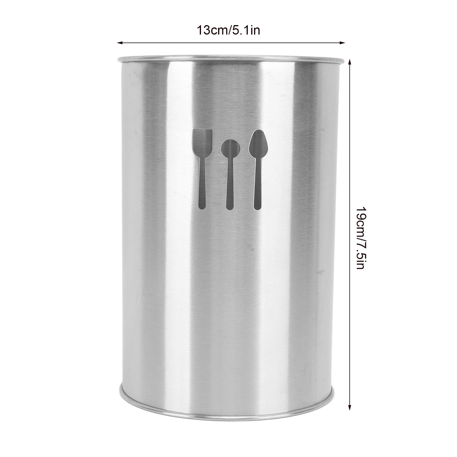 Kitchen Utensil Holder, Stainless Steel Cooking Utensil Holder Round Utensil Caddy Utensil Crock for Kitchen Countertop
