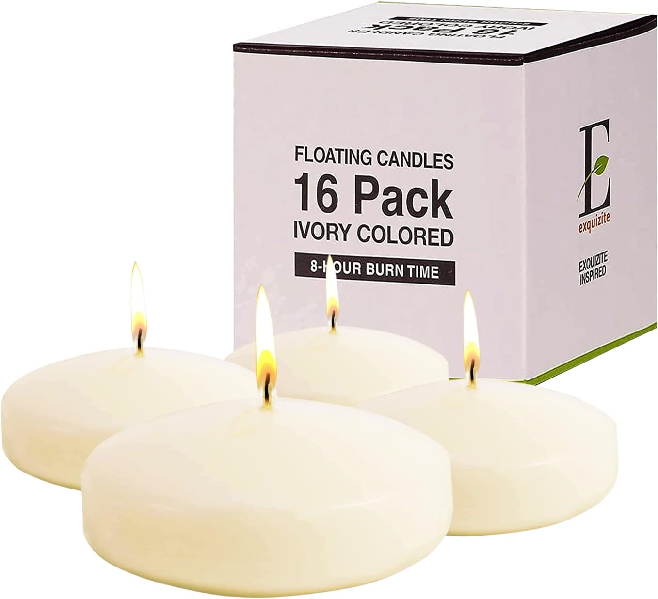 Floating Candles for Centerpieces Pack of 16 Ivory Unscented Long
