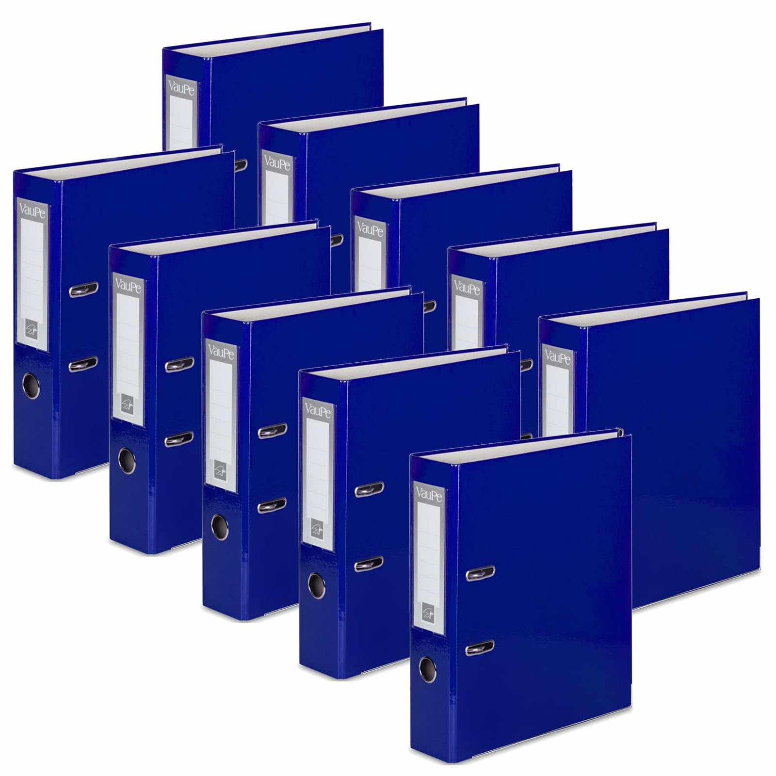 OFFICE CENTRE 10x Blue A4 Large 75mm Lever Arch File Folder Metal Edge Strengthened Stationery Document Archive Paper Storage Office School Home Easy Filing System 15 Colour Coding Wide Spine — image 1
