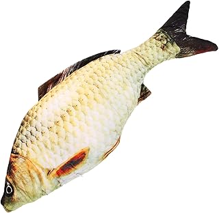 CRAFTHROU Carpa Cruciana Travesseiro Gato Brinquedo Animais Brinquedos Themberchaud Pelúcia Pelúcia Pelúcia Peixe Travesseiro Peixe Bicho De Pelúcia Modelagem De Peixe Brinquedo Em Forma De