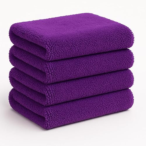 Paks - Toallas de microfibra sin bordes para automóviles, toalla de microfibra de 16 x 24 pulgadas, toallas de microfibra extra absorbentes (toallas