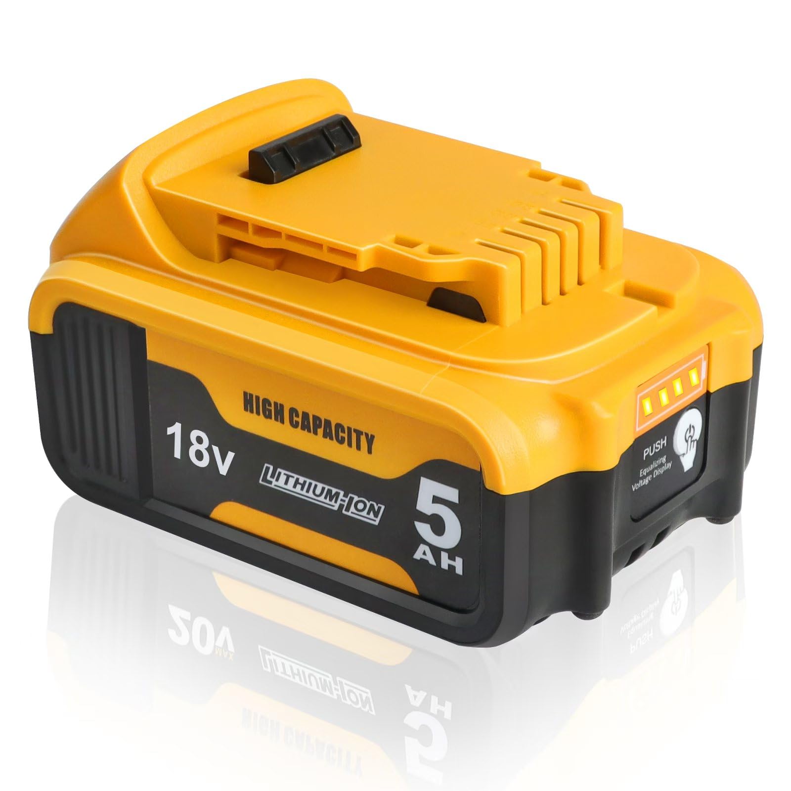 Waitley 18V 5.0A DCB184 Replacement Battery Compatible with Dewalt 18V Series Cordless Power Tools…