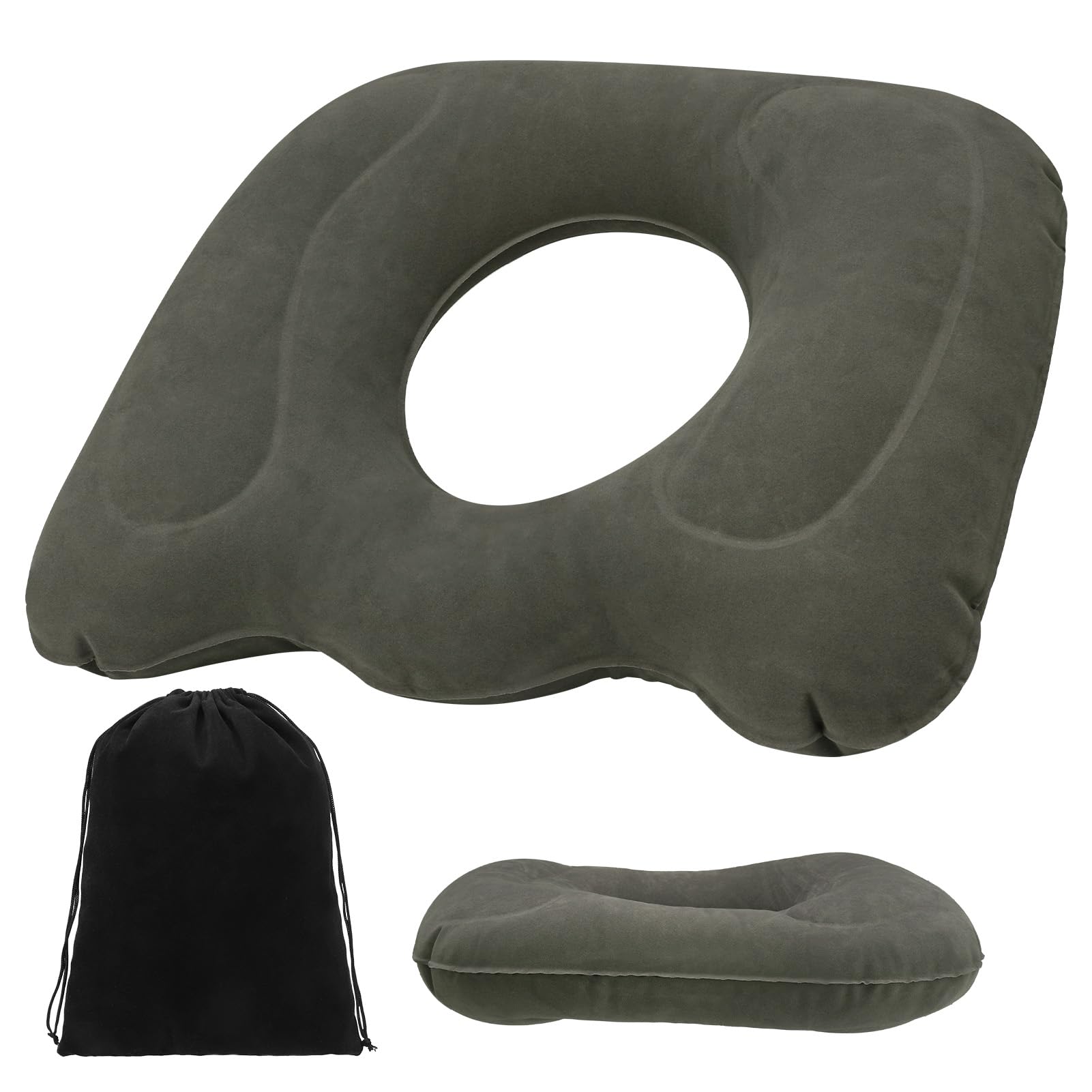 Inflatable Donut Pillow, Hemorrhoid Ring Cushion, Portable Inflatable Donut Cushion Seat Anti-Decubitus Pad For Tailbone, Sciatica, Bed Sores, Postpartum Pregnancy