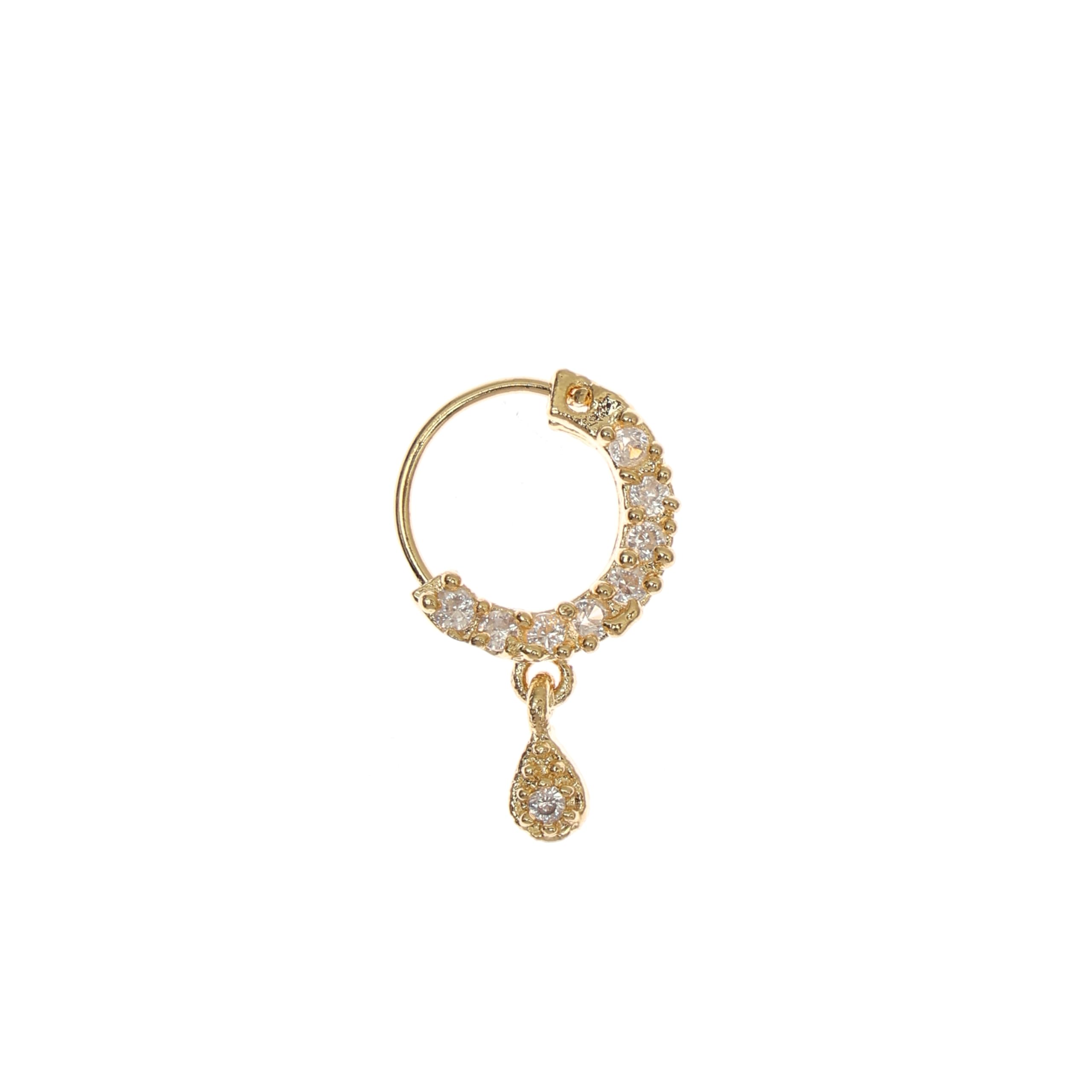 Mali Fionna Stylish American Diamond Stone Nosepin for Women & Girls (Gold) (B0DDY4BMBW) Amazon Price History, Amazon Price Tracker