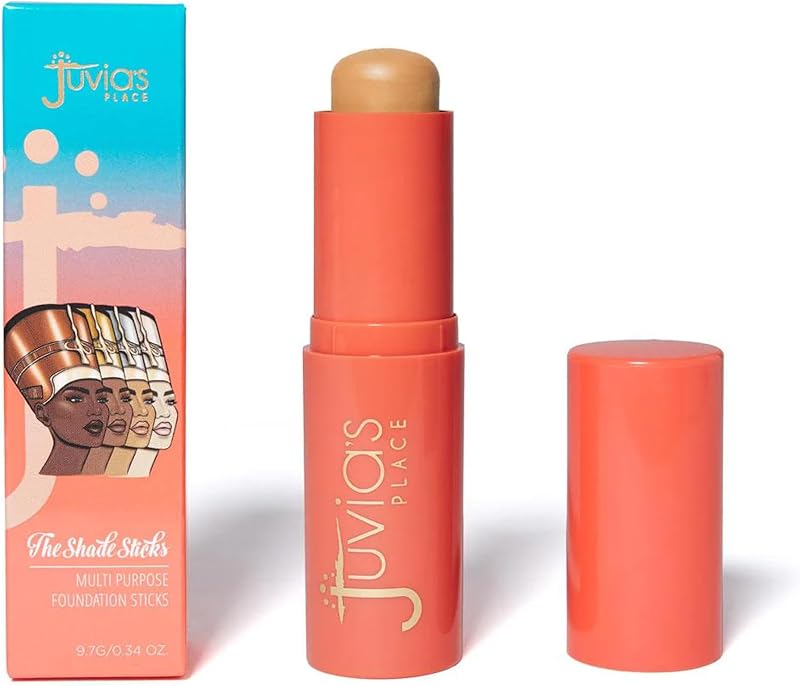 Juvia's Place The Shade Stick Foundation - Panama - Medium with Golden Undertone for Medium Skin Tones, Buildable Coverage for Foundation, Concealer & Contour, Creamy Formula, 0.34 oz