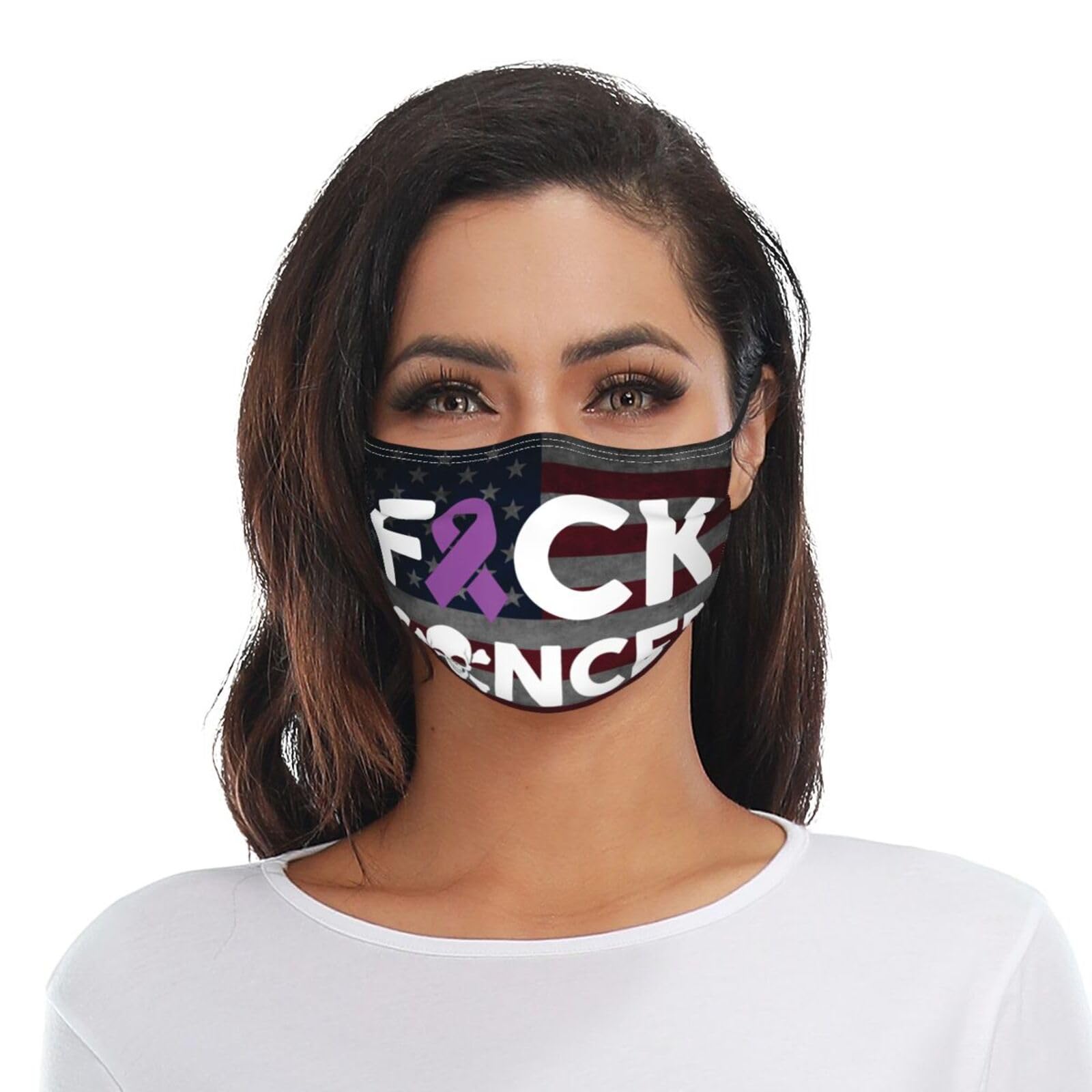 Fuck Pancreatic Cancer Adult Dust Mask Adjustable Dust Face with 2 Filter7
