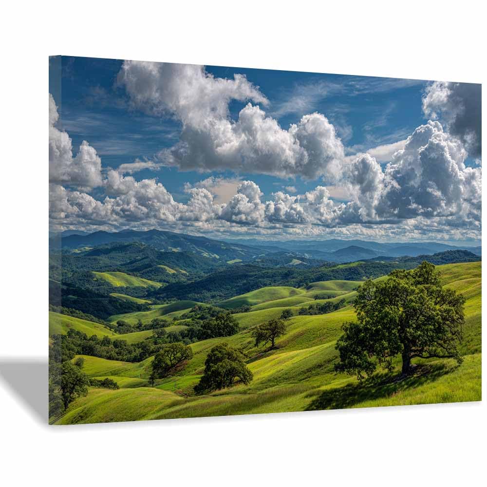 HOQIU Wall art for home decor Waterfall Forests s Trail canvas artwork for wall, art prints, For living room, bedroom, bathroom, dining room, painting and decor.(Multicolor)-70x100cm Framed