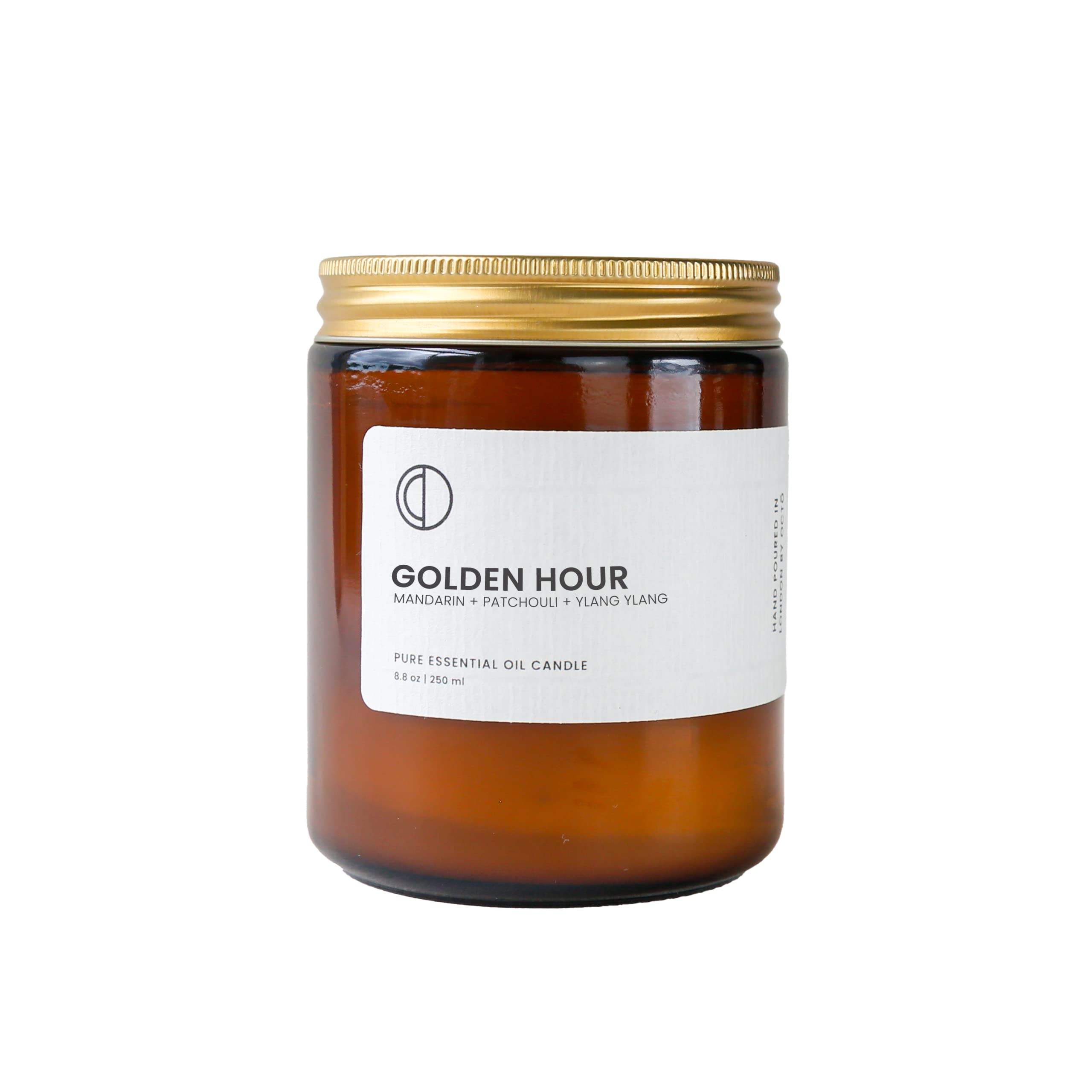 OCT Golden Hour Mandarin + Patchouli | Scented Candle. Made with Essential Oils and Soy Wax. 250ml - Image 4