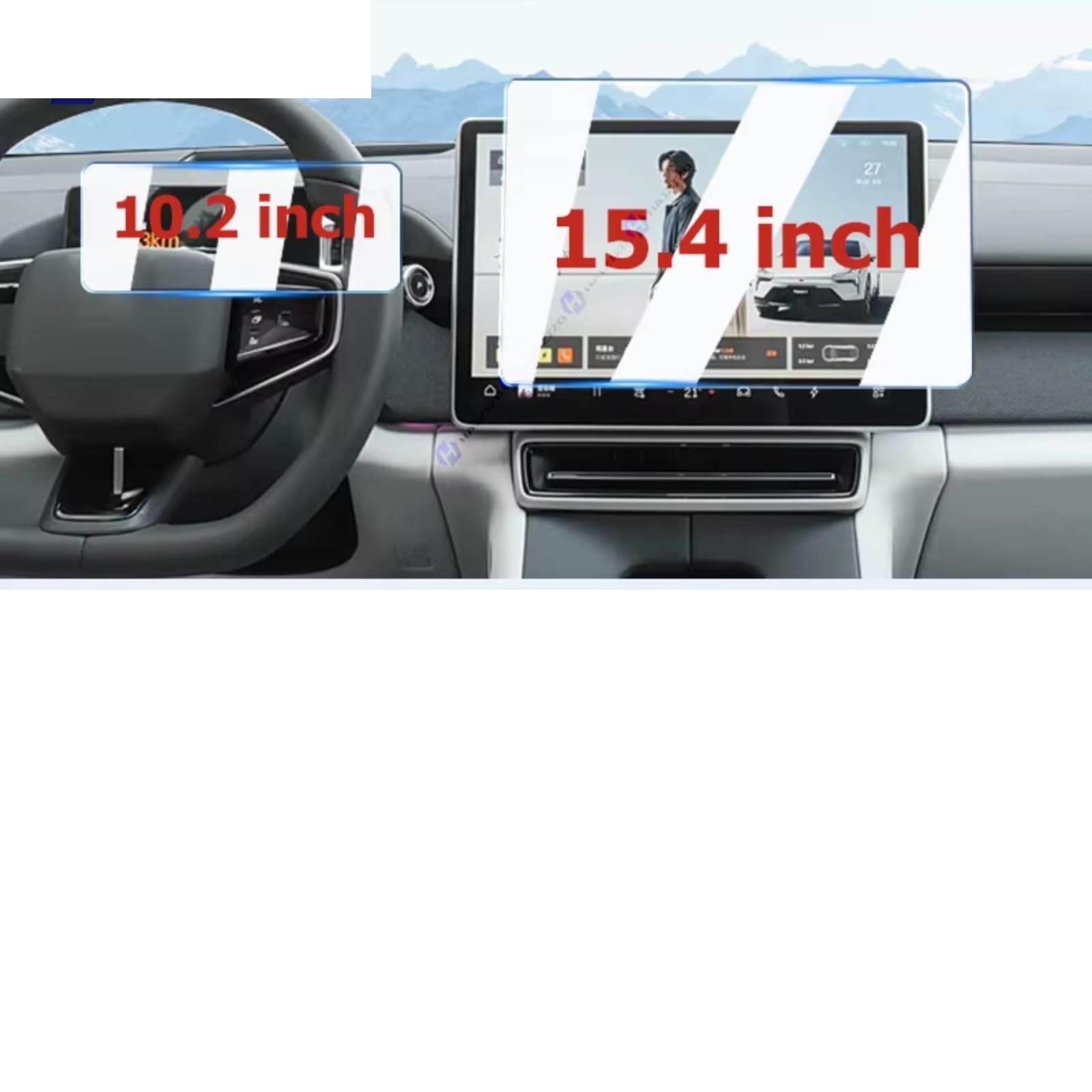 Pellicola GPS Navi Compatibile Con Polestar Per 4 2023-2026 Navigazione GPS Per Auto Pellicola Protettiva Opaca Antiriflesso Schermo LCD Copertura Display Automatico(C)