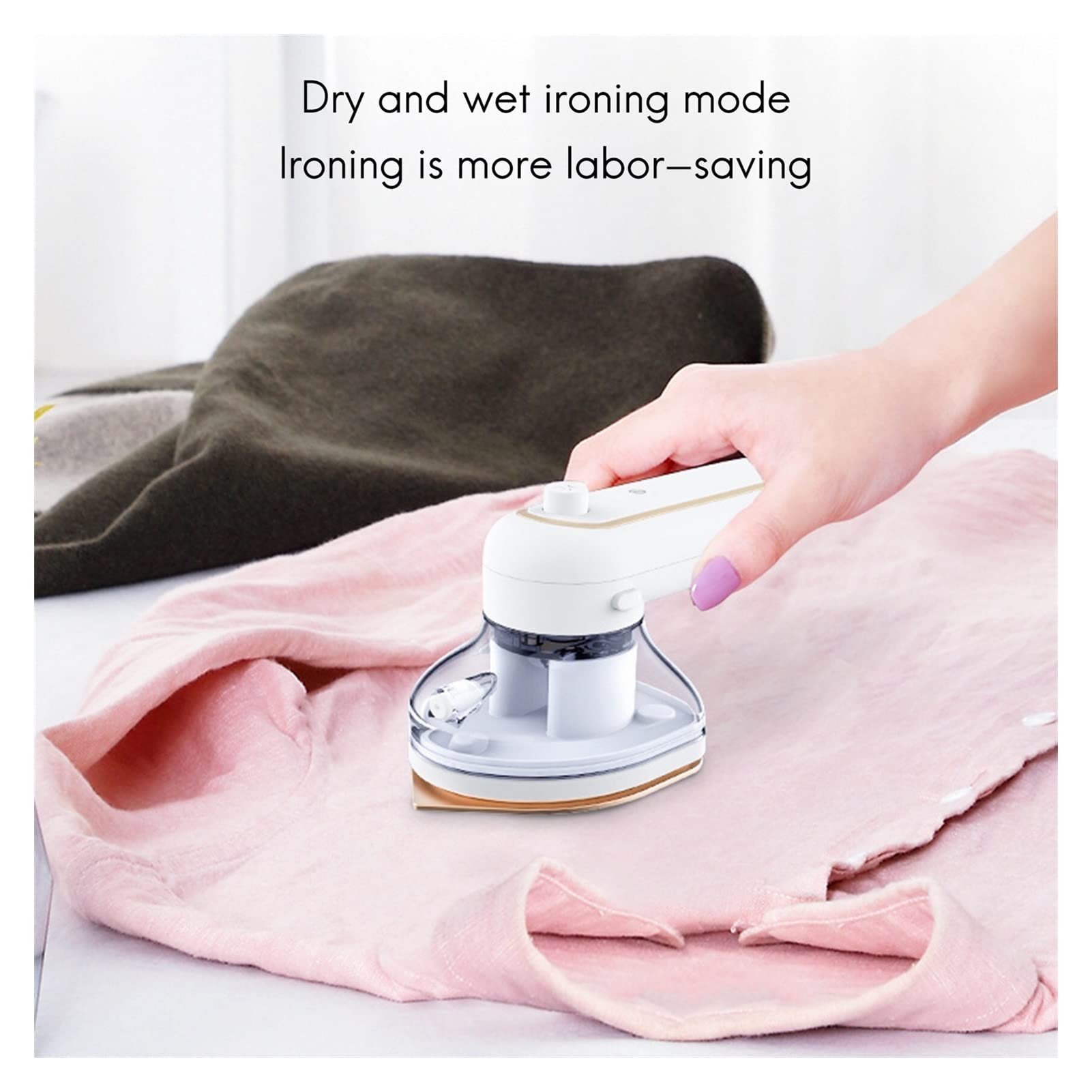 Rose Rouge Défroisseur Vapeur Portable Pour Vêtements, 200 Ml, Brosse