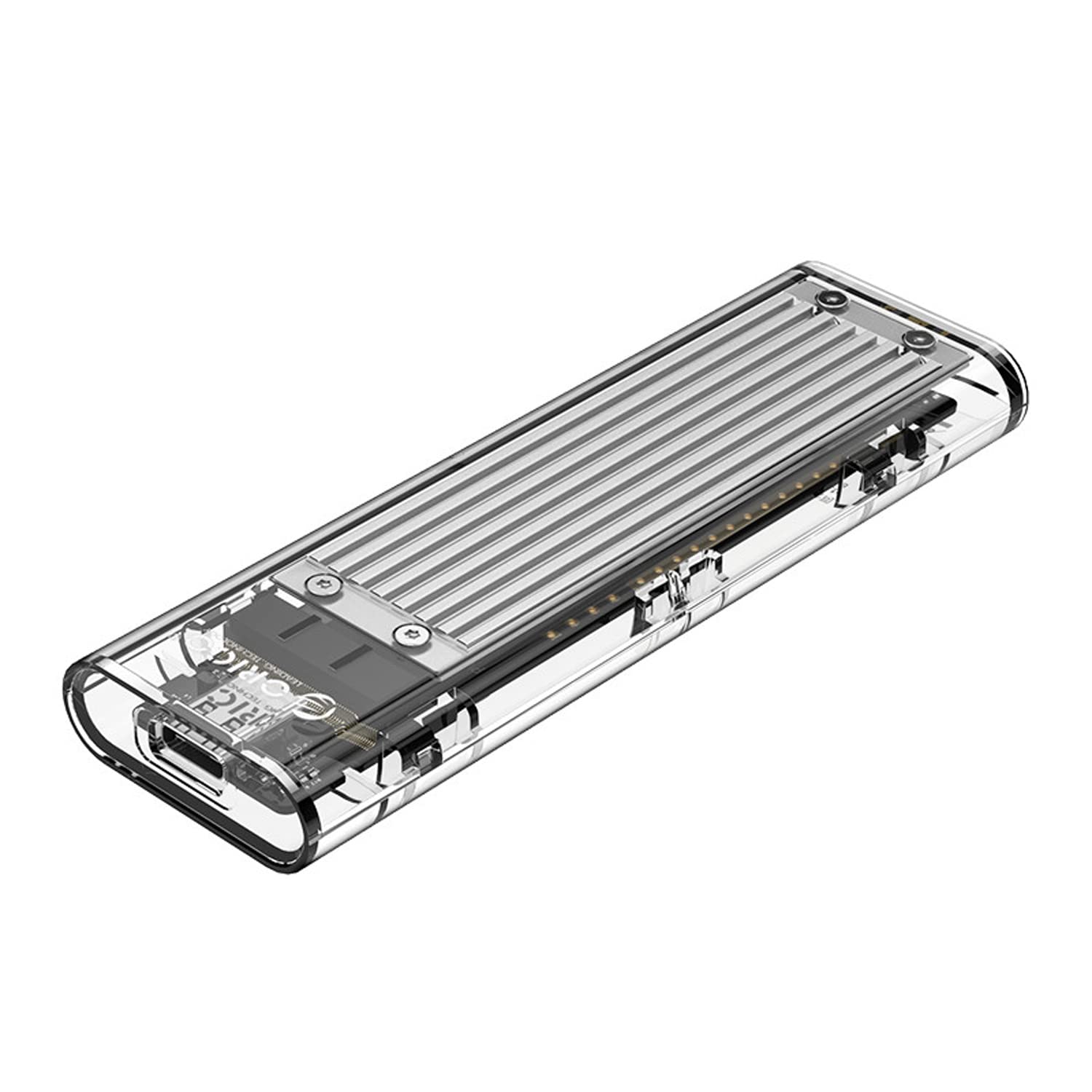 ORICO Transparent NVMe M.2 Enclosure Tool-Free USB3.1 Type-C Gen2 10Gbps to M.2 SSD Enclosure for Intel 660p/Samsung 970 EVO/Samsung970 Pro 2230/2242/2260/2280 PCIe NVMe M-Key SSD up to 2TB.-image-5