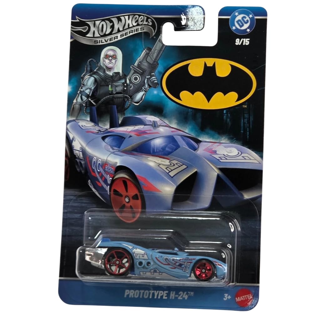 Hot Wheels Toy Car, Batman-Themed 1:64 Scale Batman Prototype H-24 Die-Cast Vehicle, Popular Hero or Villain Casting from the Global Franchise-image-8